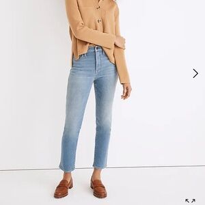Madewell stovepipe jeans in euclid wash